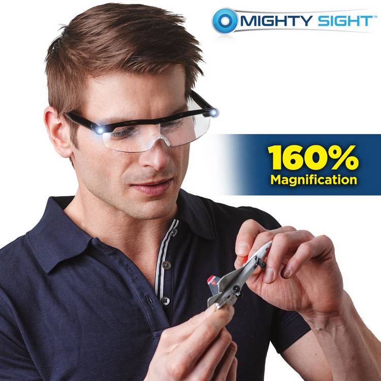 JML Mighty Sight magnifying glasses with LED lights, UK version