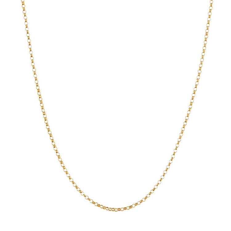 Revere 9ct Gold Fine Round Belcher 18 Inch Chain