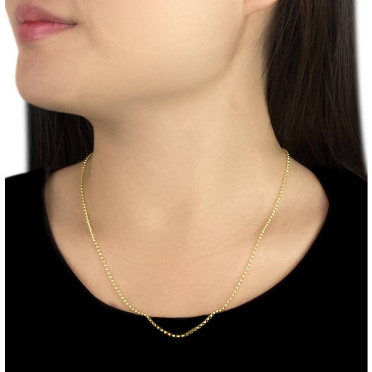 Revere 9ct gold fine round belcher chain 18 inch, imported from the UK
