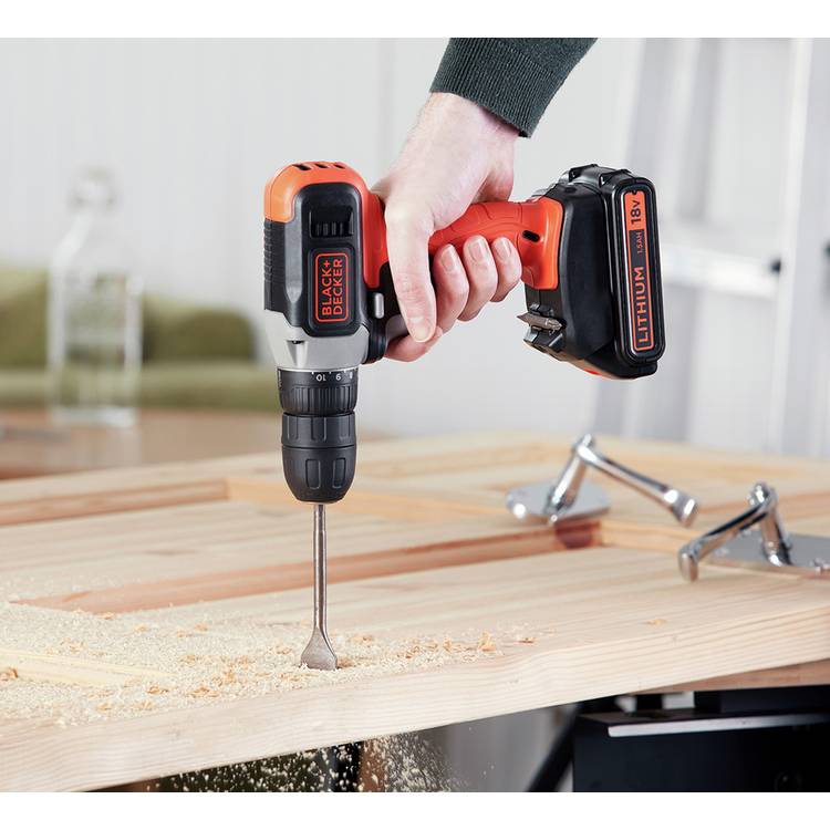 Black+Decker cordless drill driver 18V, UK version