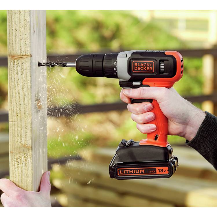 Black+Decker cordless drill driver 18V, UK version