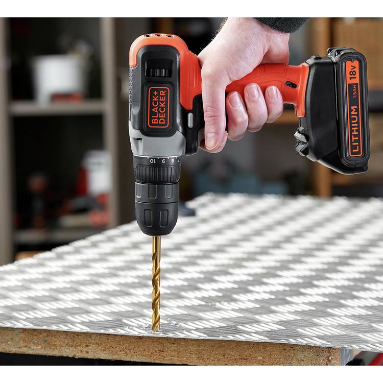 Black+Decker cordless drill driver 18V, UK version