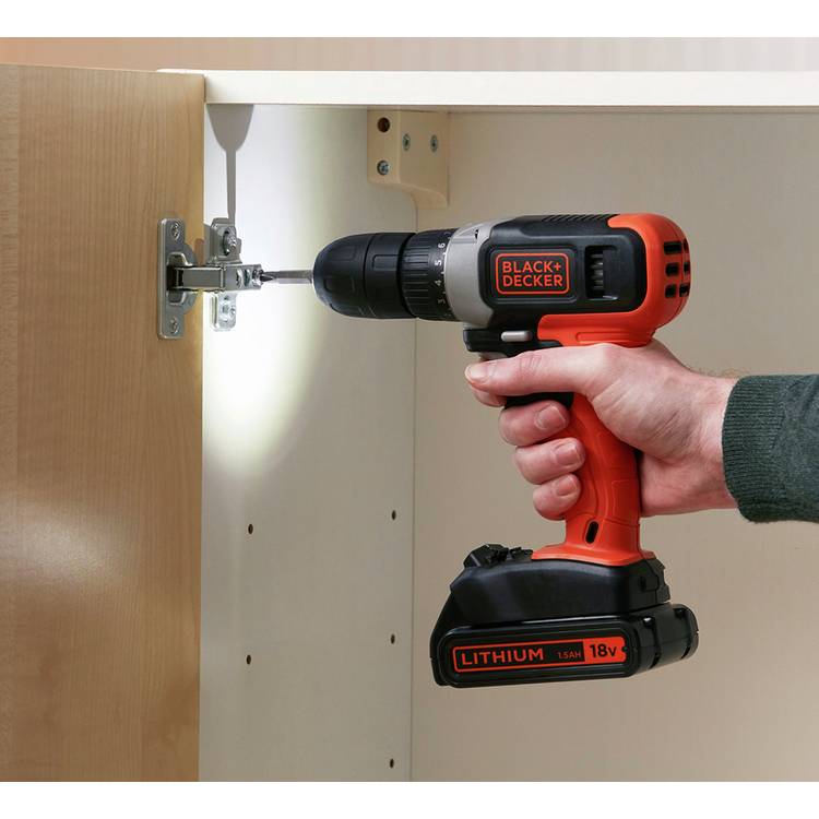 Black+Decker cordless drill driver 18V, UK version