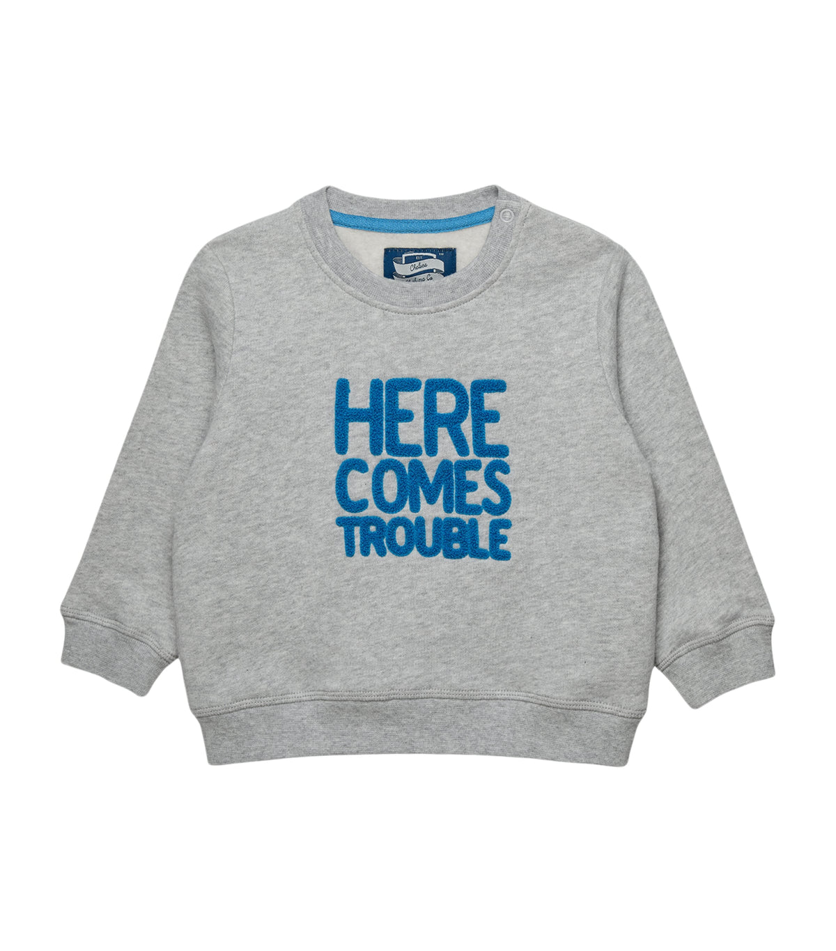 Trotters infant sweatshirt Here Comes Trouble 3-24 months (British brand)