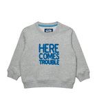 Trotters infant sweatshirt Here Comes Trouble 3-24 months (British brand)