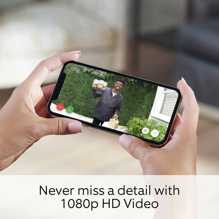 Ring wired doorbell with 1080p HD video, imported from the UK