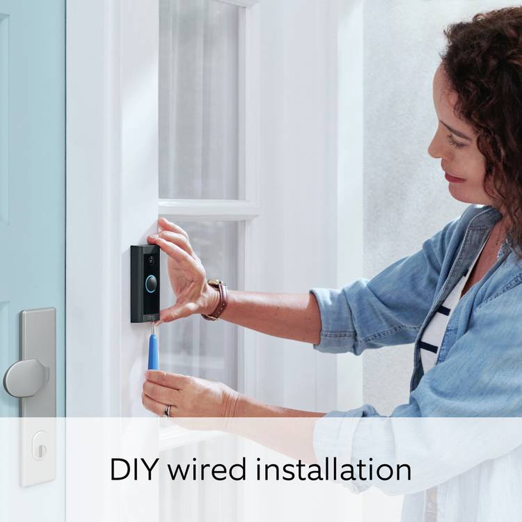 Ring wired doorbell with 1080p HD video, imported from the UK