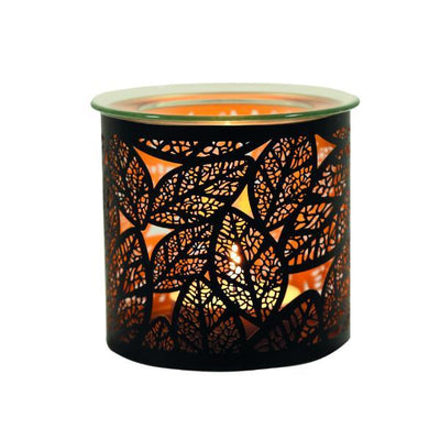 Superdrug Aroma 3 in 1 Tealight Holder Wax Melt Burner Black Leaves- Buy online at McGrocer