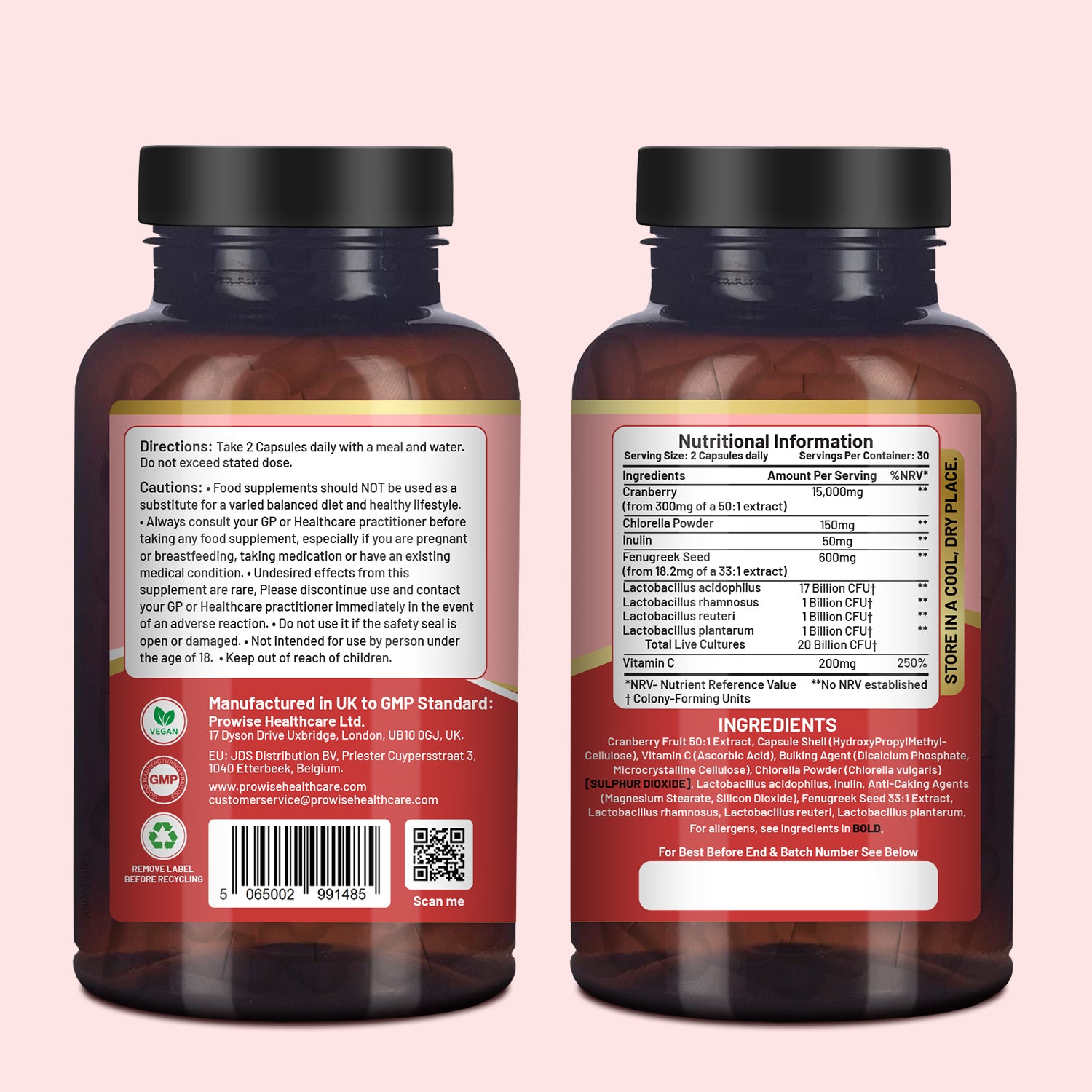 Prowise Healthcare Women's Flora probiotic 60 capsules, UK version