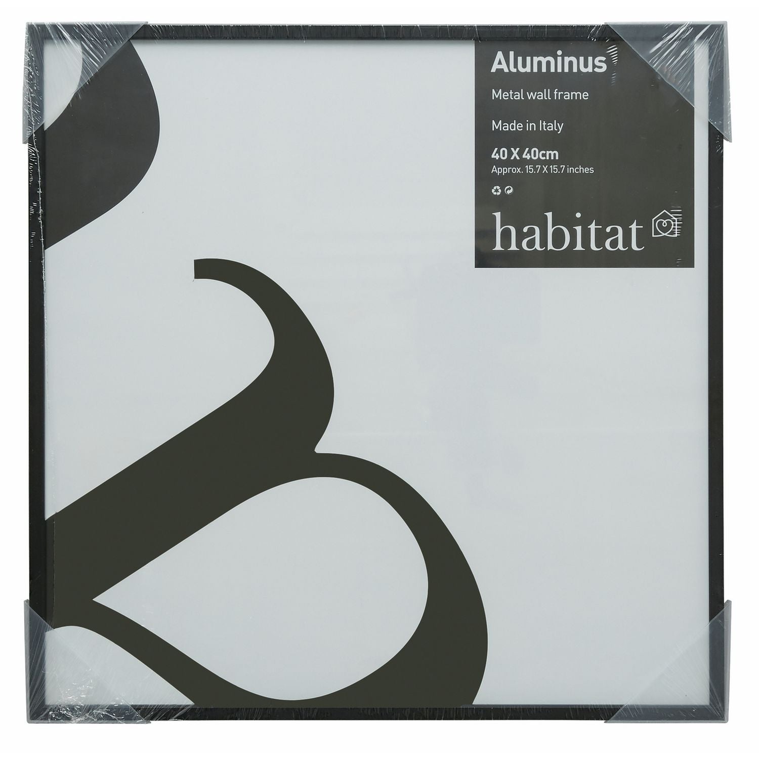 Habitat Aluminus black metal picture frame 42x42cm (British brand)