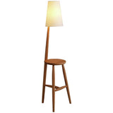 Habitat Wallace floor lamp with stool in oak (British brand)