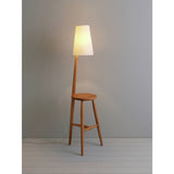 Habitat Wallace floor lamp with stool in oak (British brand)