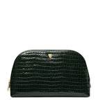 Aspinal of London large leather croc-embossed cosmetic case - British product