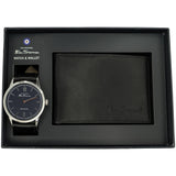 Ben Sherman watch set black faux leather strap 40mm, imported from the UK
