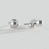 Revere sterling silver ball stud earrings 3mm (British brand)