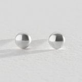 Revere sterling silver ball stud earrings 3mm (British brand)