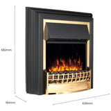 Dimplex Cheriton Deluxe freestanding electric fire, UK version