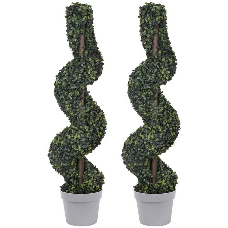 Garden XP artificial spiral trees set of 2 90cm - British product