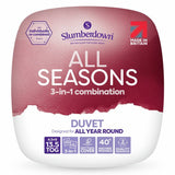 Slumberdown All Seasons 13.5 Tog Duvet Single, imported from the UK
