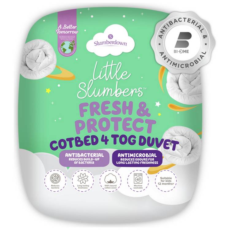 Slumberdown Anti Bacterial toddler duvet 4 tog (British brand)