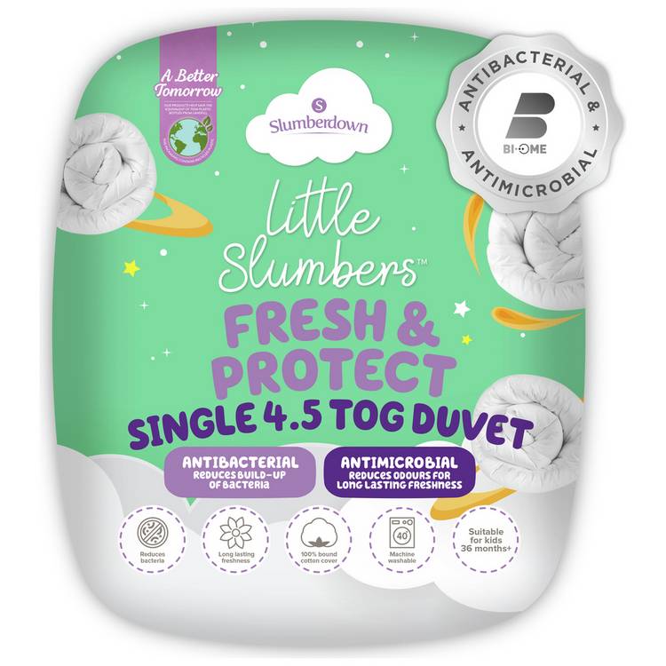 Slumberdown Anti Bacterial Kids Duvet Single (British brand)