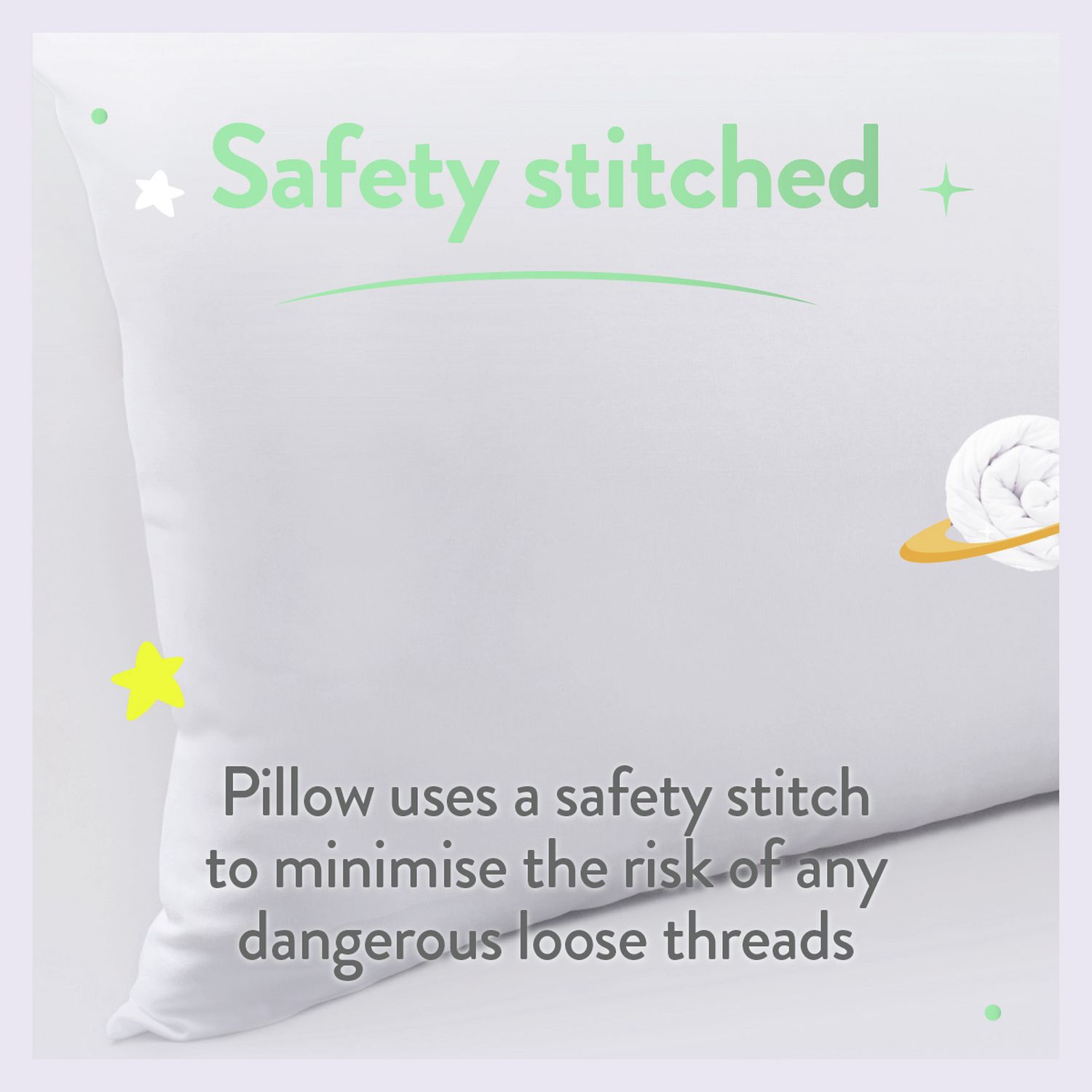 Slumberdown cot bed pillow 60x40cm (British brand)
