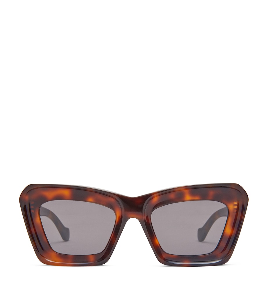 Loewe cat eye sunglasses bevelled edges gold-tone plaques, UK version