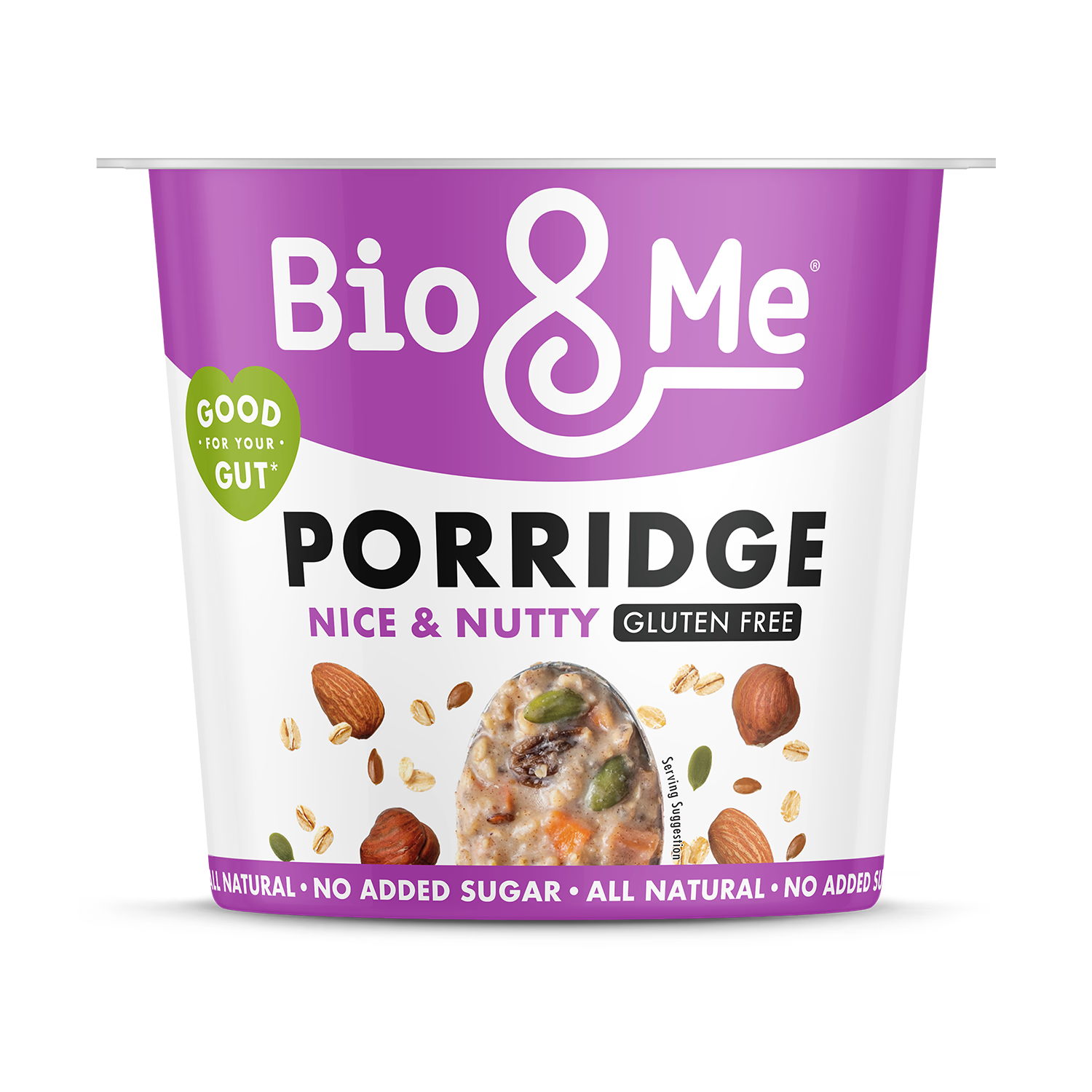 Bio&Me Nice & Nutty Gut-Loving porridge pot 58g (British brand)