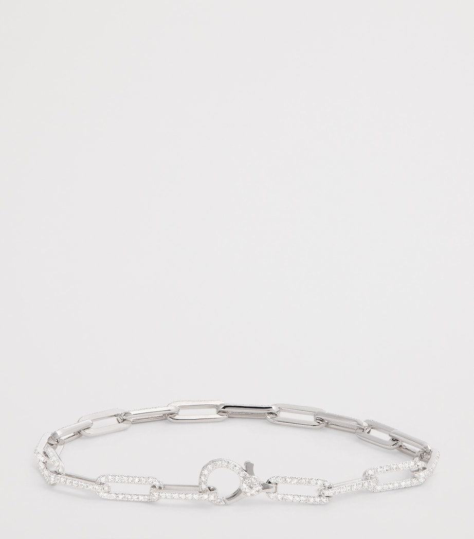 SHAY white gold diamond pavé link bracelet, imported from the UK