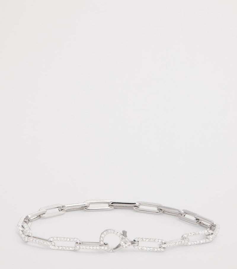 SHAY white gold diamond pavé link bracelet, imported from the UK