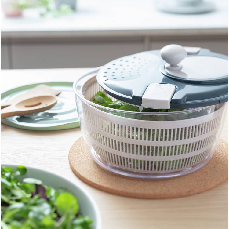 Habitat blue salad spinner kitchen gadget, UK version