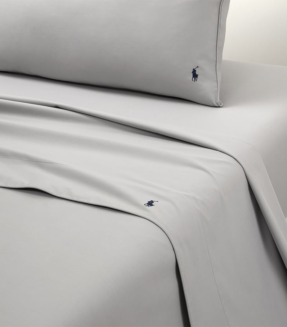 Ralph Lauren embroidered double flat sheet 240cm x 280cm, imported from the UK