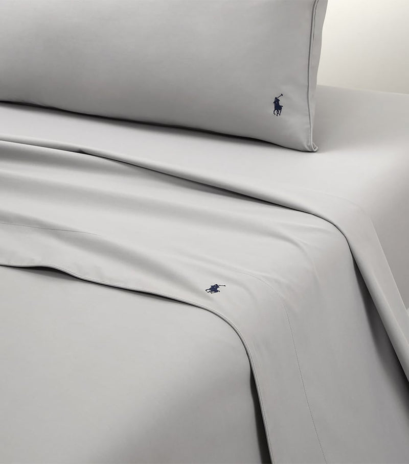Ralph Lauren embroidered double flat sheet 240cm x 280cm, imported from the UK