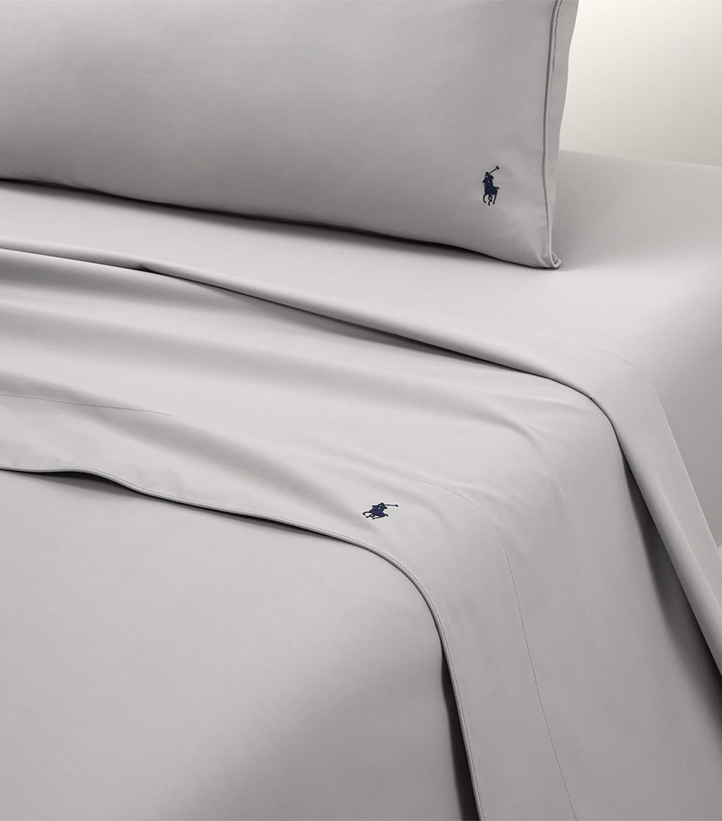 Ralph Lauren embroidered double flat sheet 240cm x 280cm, imported from the UK