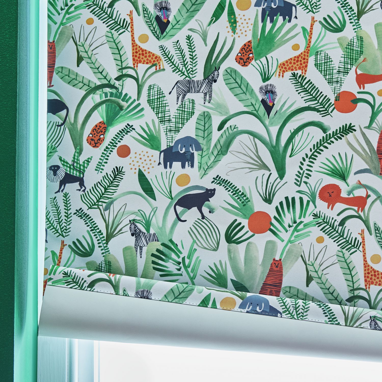 Habitat Kids Blackout Green Roller Blind - 120cm