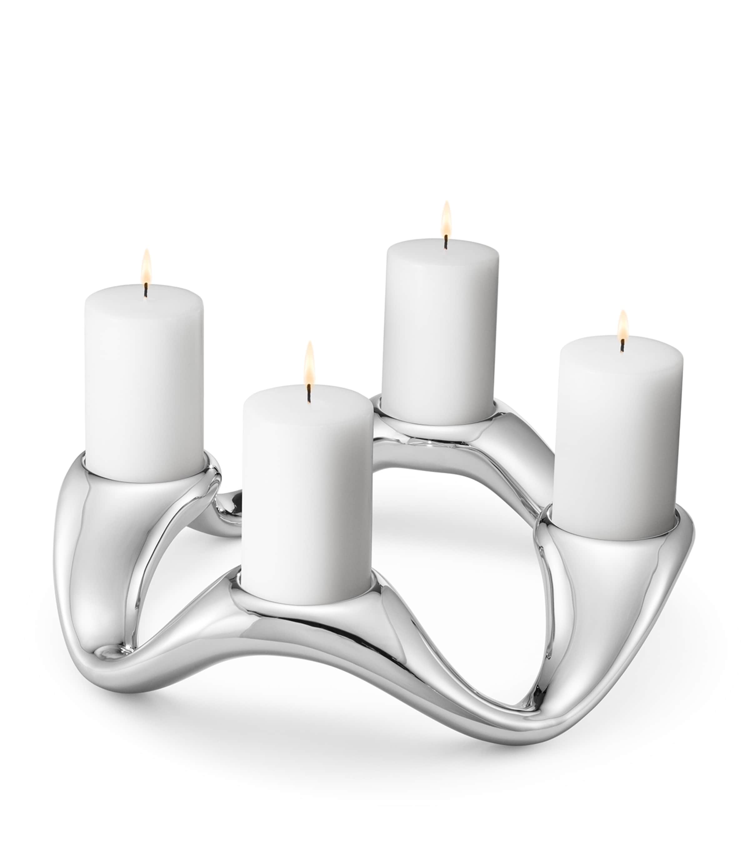 Georg Jensen Cobra silver-tone candle holder, UK version