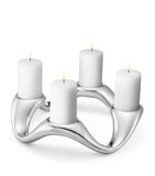 Georg Jensen Cobra silver-tone candle holder, UK version