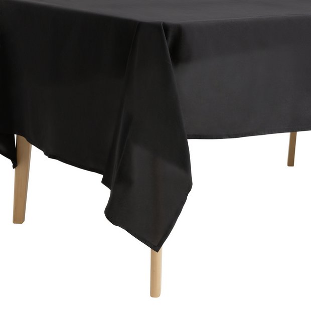 Argos Home black large tablecloth (British brand)