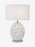 Dar Lighting White Zachary table lamp, imported from the UK