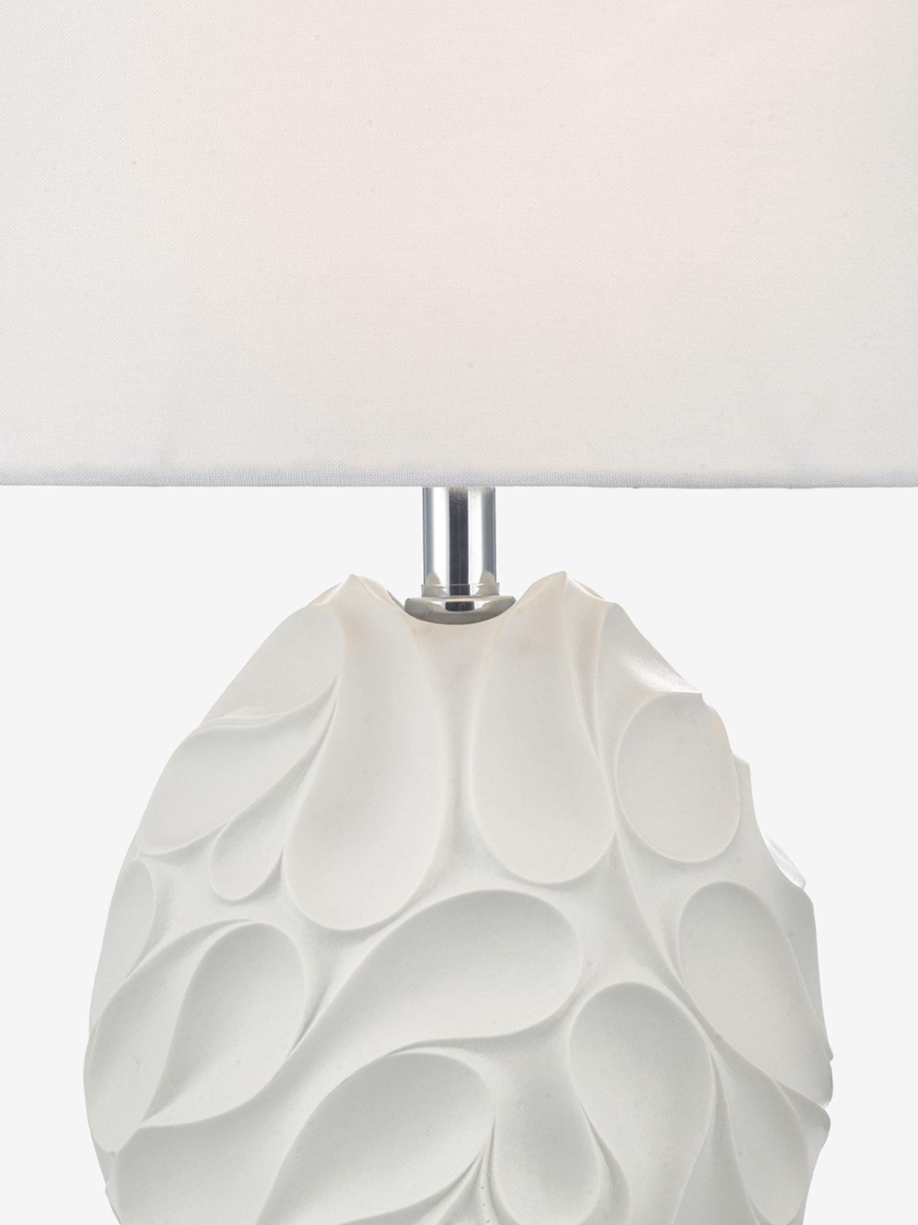 Dar Lighting White Zachary table lamp, imported from the UK