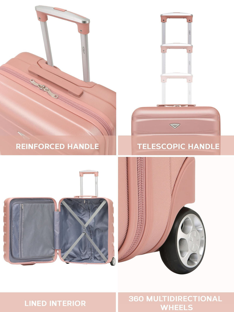 Flight Knight pink cabin luggage 56x45x25cm, imported from the UK