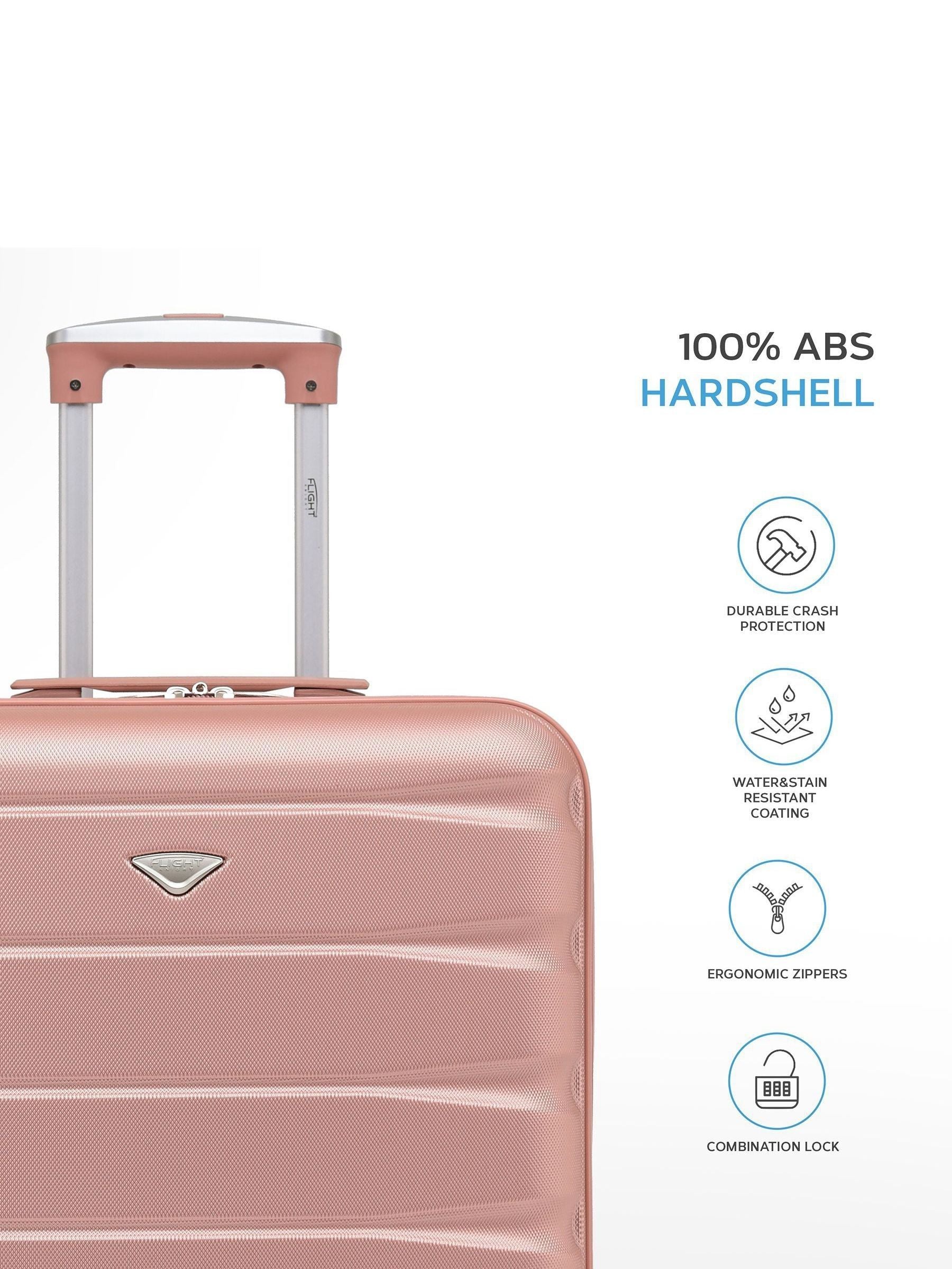 Flight Knight pink cabin luggage 56x45x25cm, imported from the UK