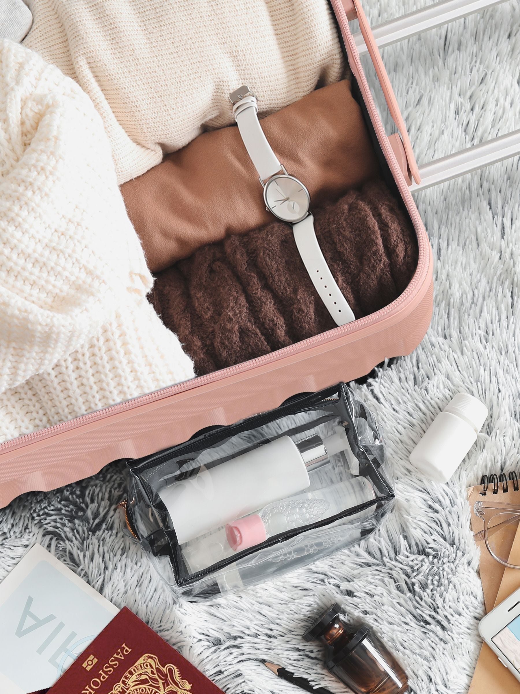 Flight Knight pink cabin luggage 56x45x25cm, imported from the UK