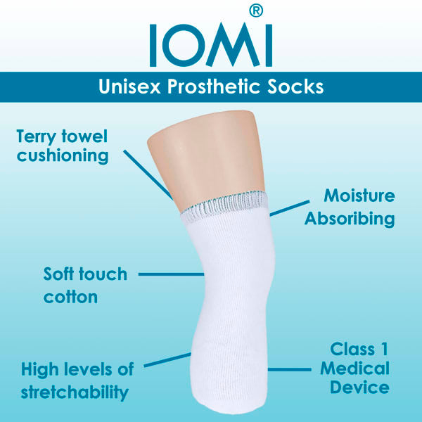 IOMI Unisex prosthetic socks 6 pairs, UK version