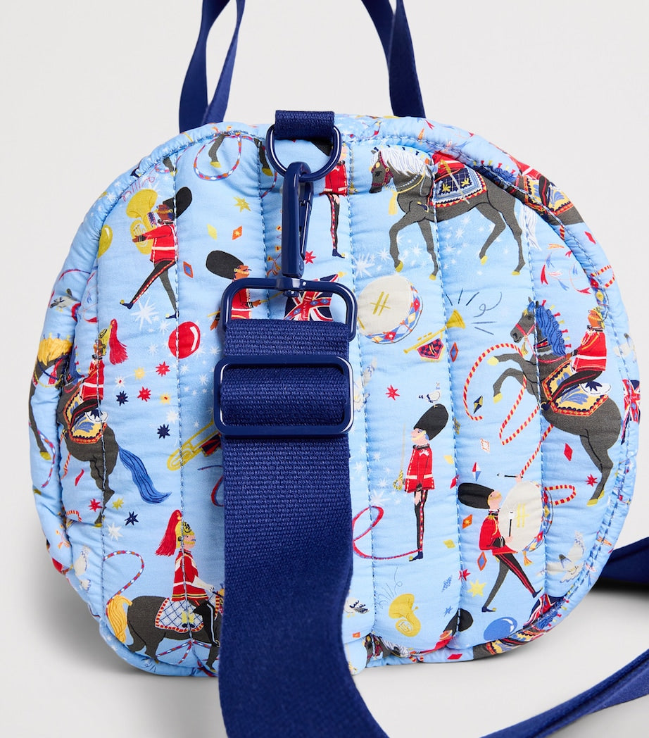 Harrods quilted Trooping the Colour duffle bag, imported from the UK