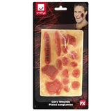 Smiffys gory wounds skin coloured 12 pieces - British product