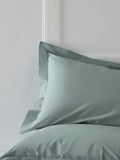 Set of 2 Green Sage Cotton Rich Pillowcases