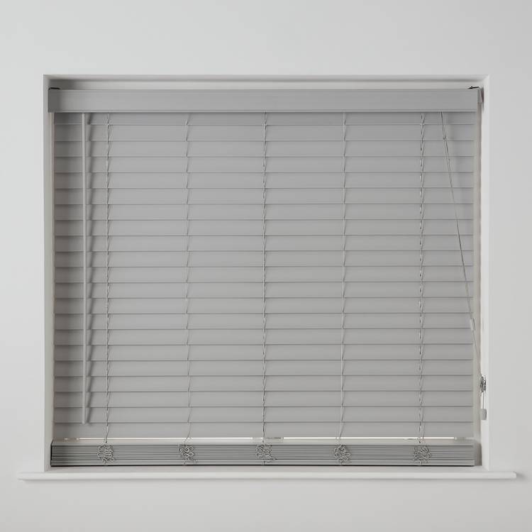Habitat faux wood venetian blind grey 25mm slat 90cm - British product