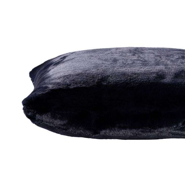 Habitat faux fur cushion navy 43x43cm, UK version