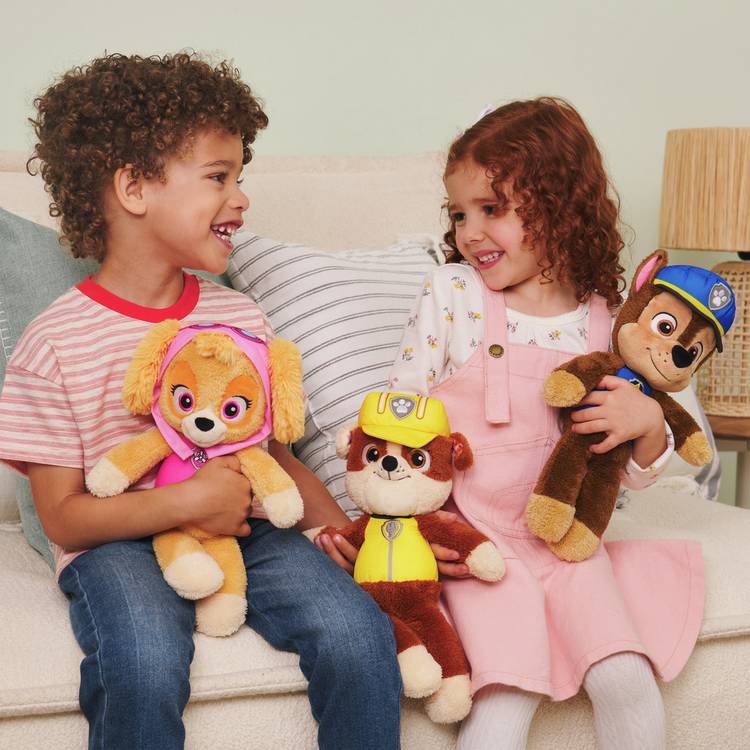 PAW Patrol Rubble soft toy 13 inch, imported from the UK